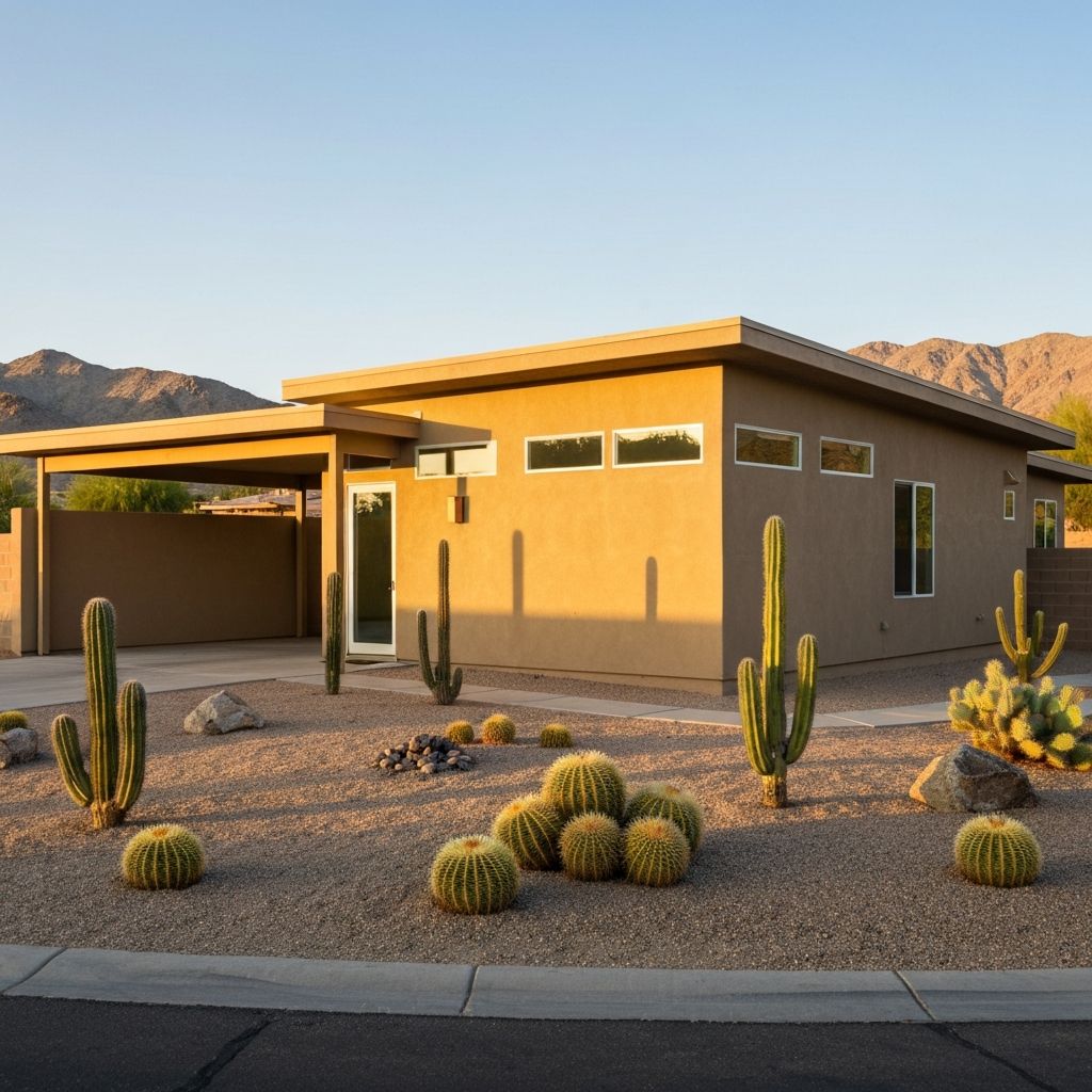 Floorplan 4 exterior - 806 sq ft desert modern ADU