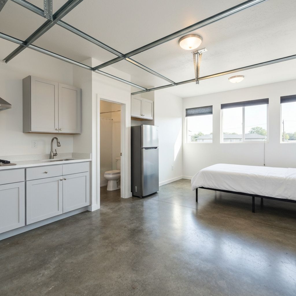 JADU interior - efficient studio conversion
